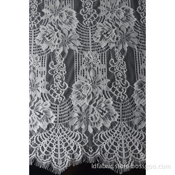 100% Nylon Panel Lace Fabric Design-C